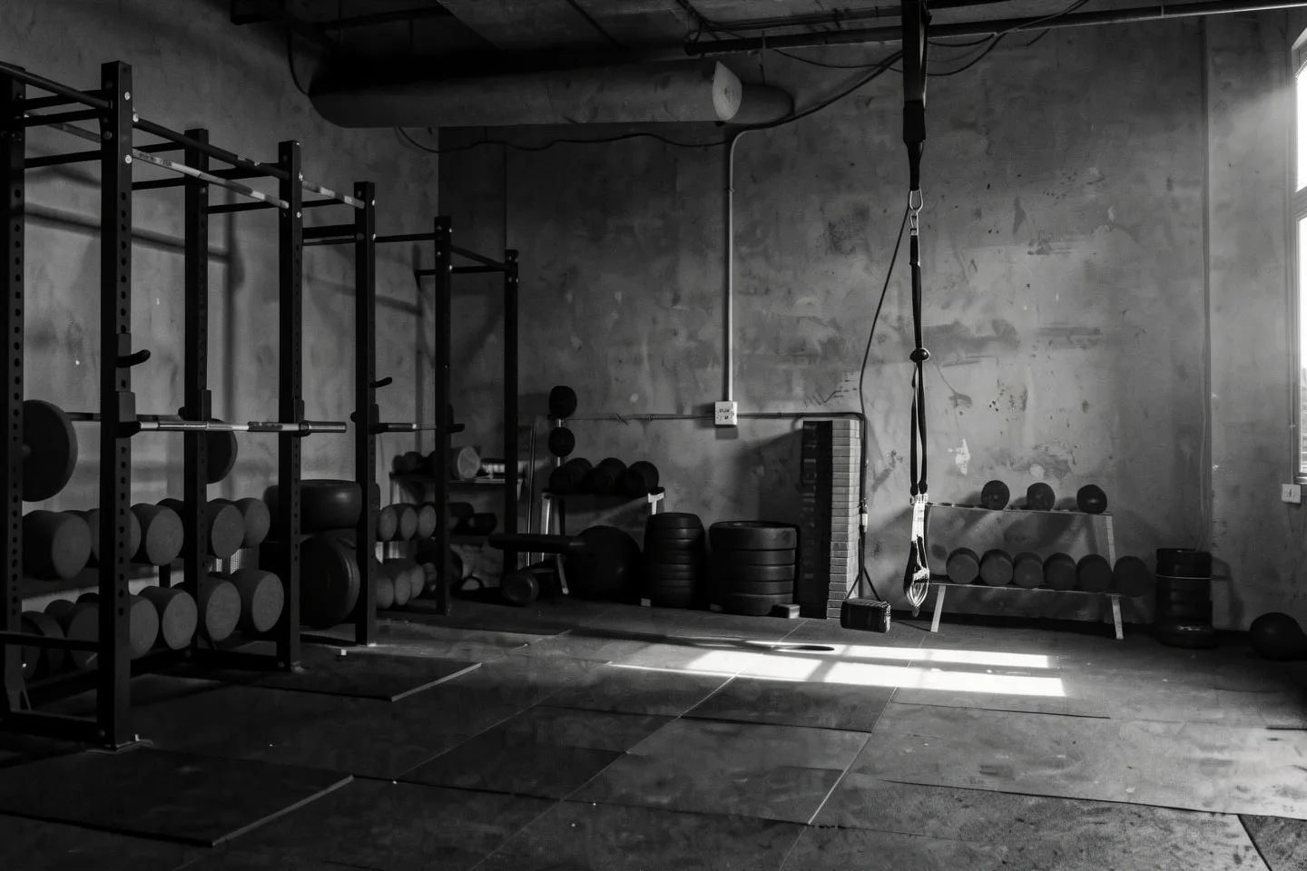 The empty studio in window light
