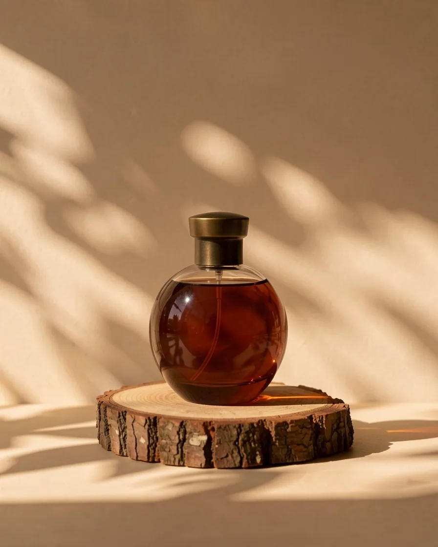 No. 3, Cedar and smoke, on a slice of cedar