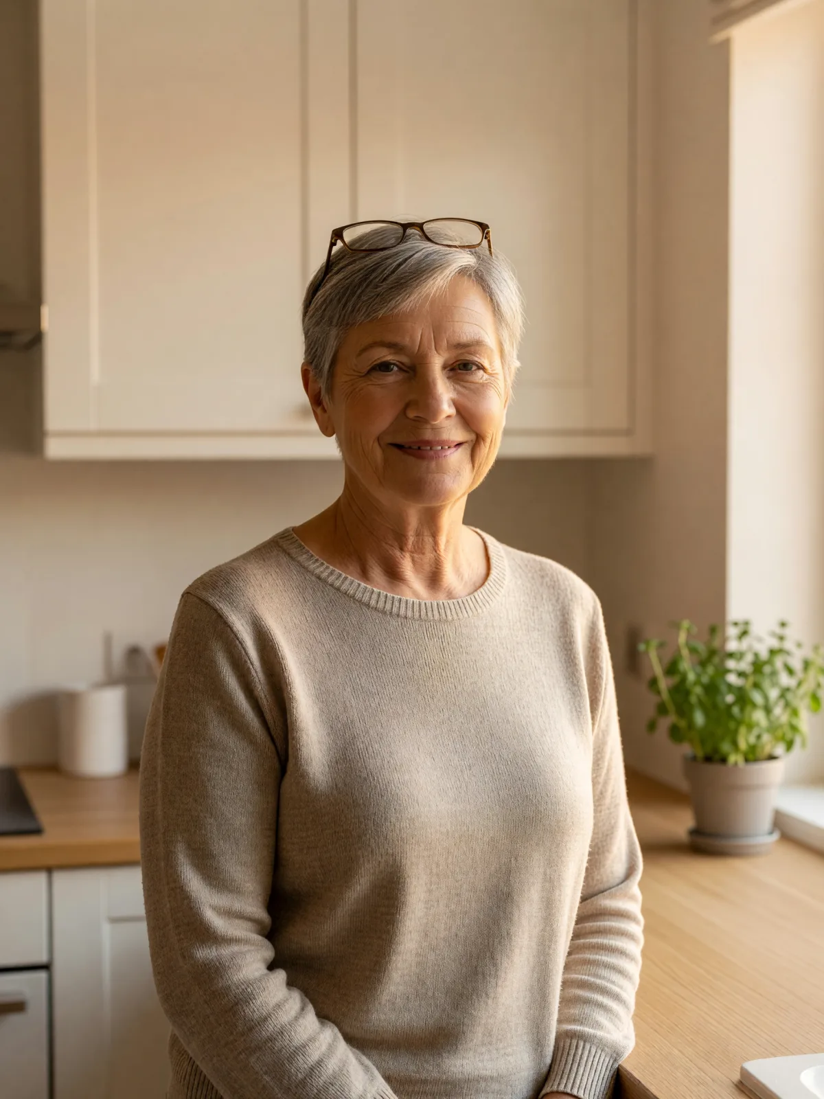 Joan in her kitchen in Oakwood