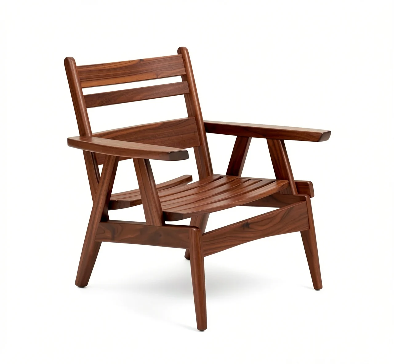 The Ansel chair in walnut with stone grey felt cushions