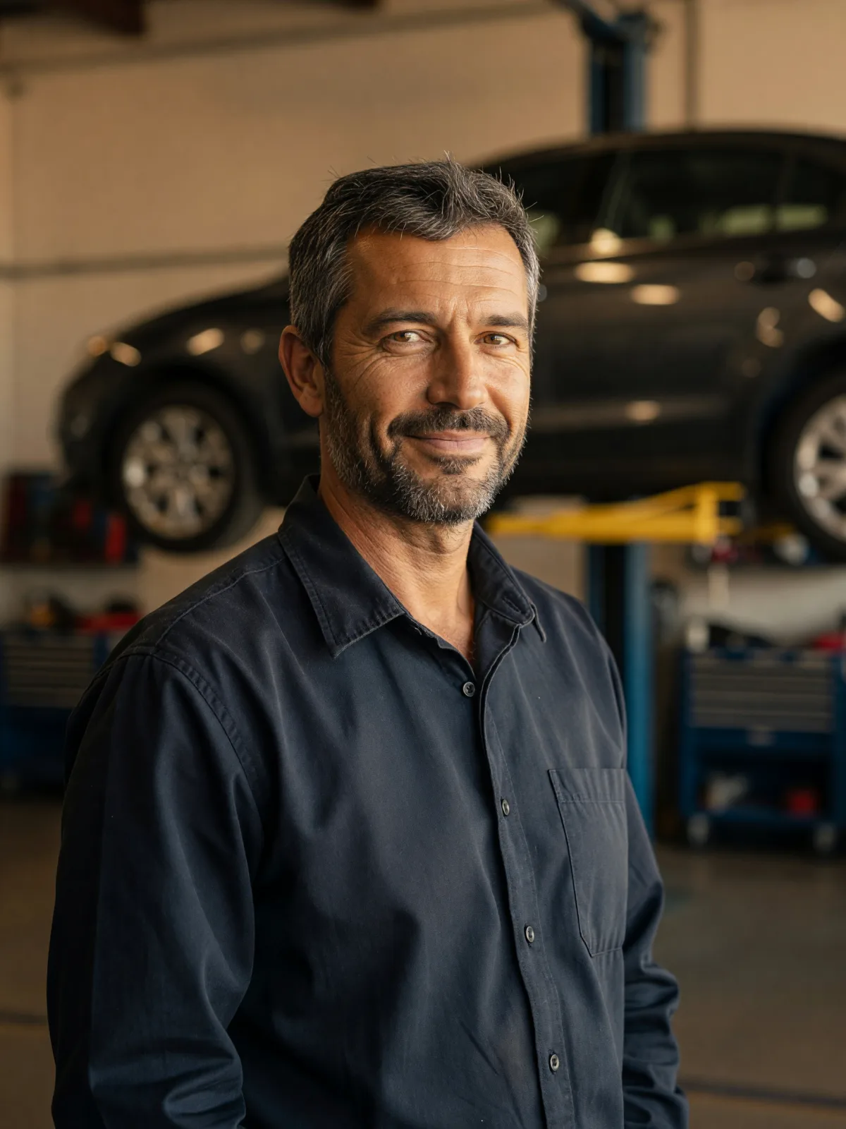 Mike Brennan, the founder, in the workshop