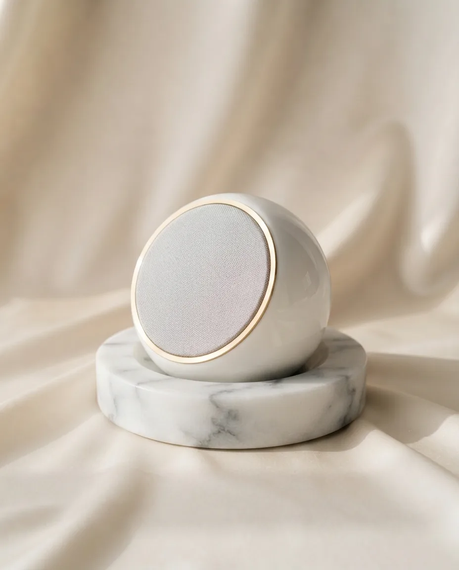 The white One on its Carrara marble plinth