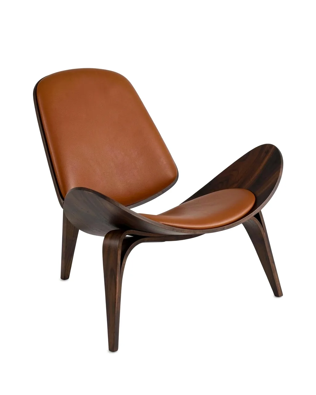The shell chair in walnut
