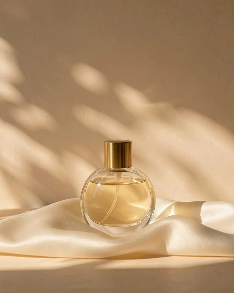 No. 1, Iris, on cream satin